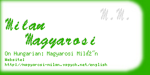 milan magyarosi business card